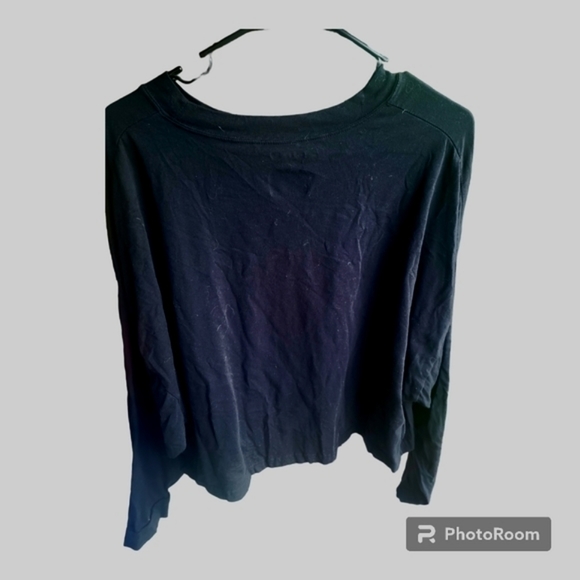 Champion womens cropped long sleeve black T-shirt size L 3 for $12 - Picture 2 of 3